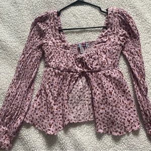 butterfly cut floral top